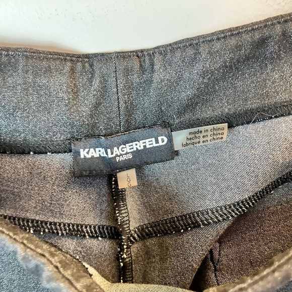 Womens Large Karl Lagerfeld dark grey pull on dress pants - Picture 2 of 10